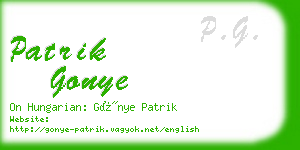 patrik gonye business card